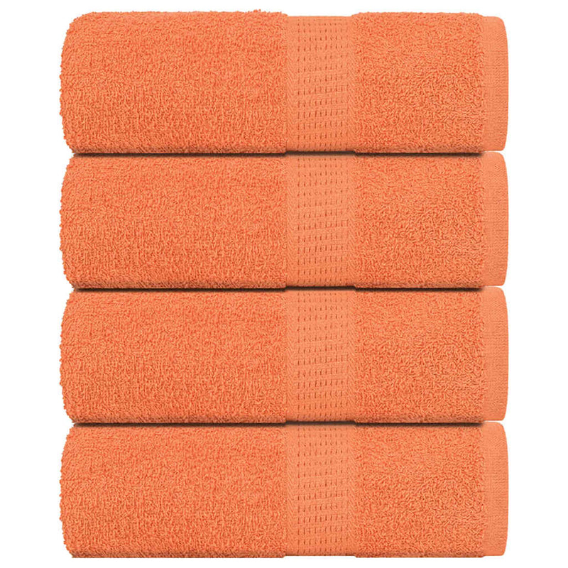 Afbeelding laden in galerijviewer, Vidaxl gastendoekjes 4 st 30x50 cm 360 g m² 100% katoen oranje
