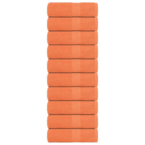 Vidaxl gastendoekjes 10 st 30x50 cm 360 g m² 100% katoen oranje