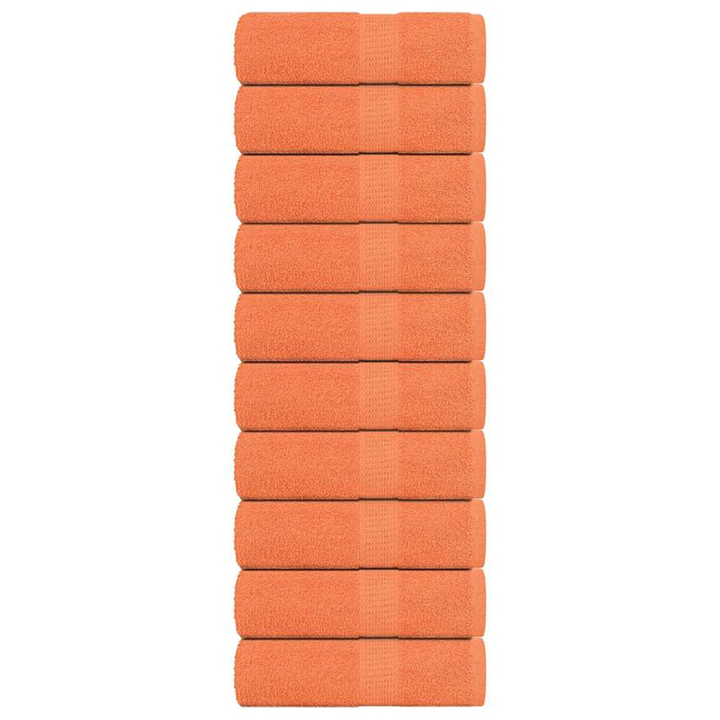 Afbeelding laden in galerijviewer, Vidaxl gastendoekjes 10 st 30x50 cm 360 g m² 100% katoen oranje
