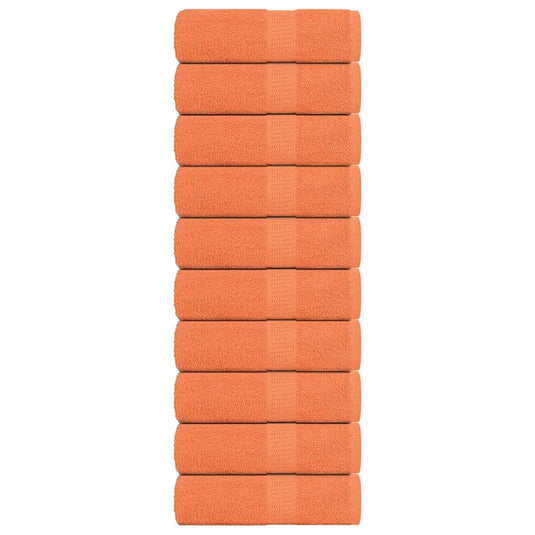 Vidaxl gastendoekjes 10 st 30x50 cm 360 g m² 100% katoen oranje