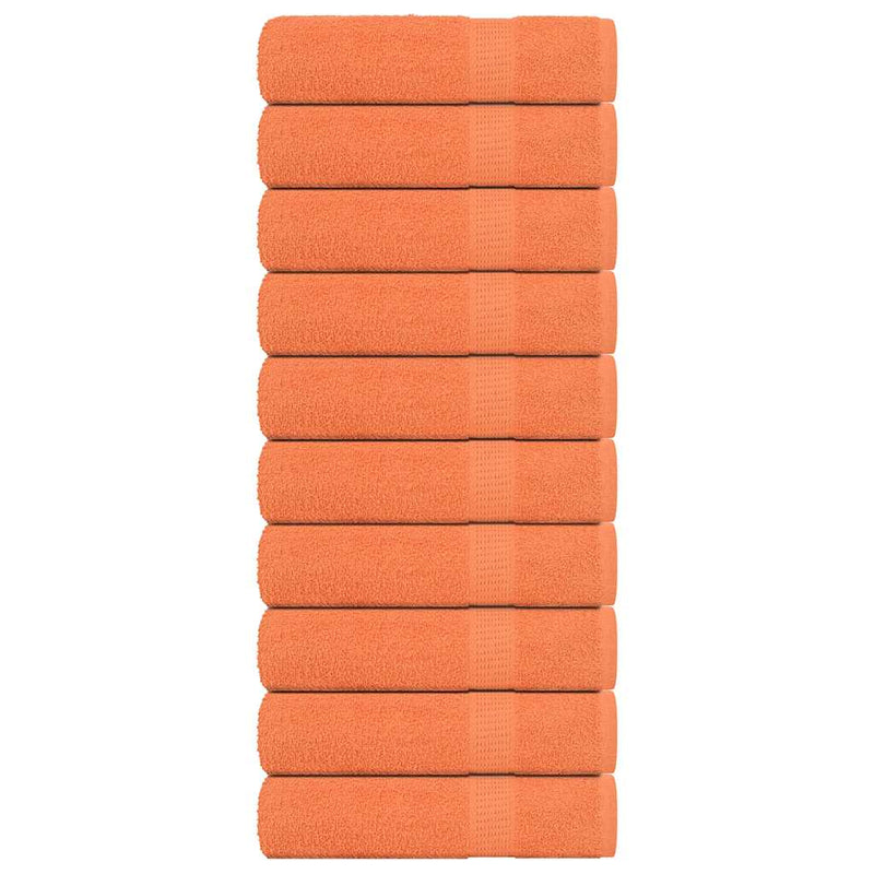 Afbeelding laden in galerijviewer, Vidaxl handdoeken 10 st 50x100 cm 360 g m² 100% katoen oranje
