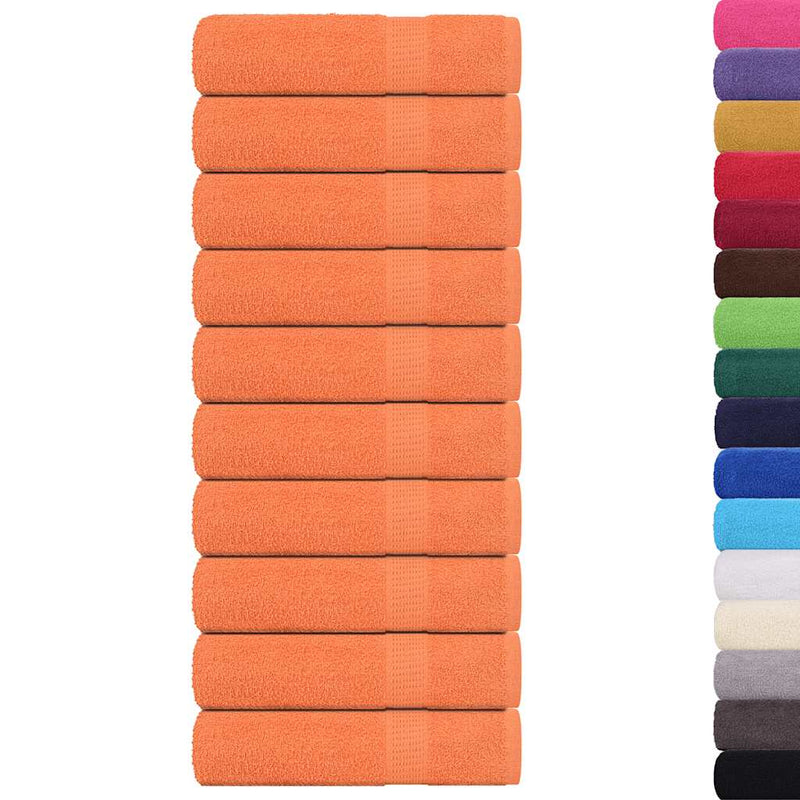 Afbeelding laden in galerijviewer, Vidaxl handdoeken 10 st 50x100 cm 360 g m² 100% katoen oranje
