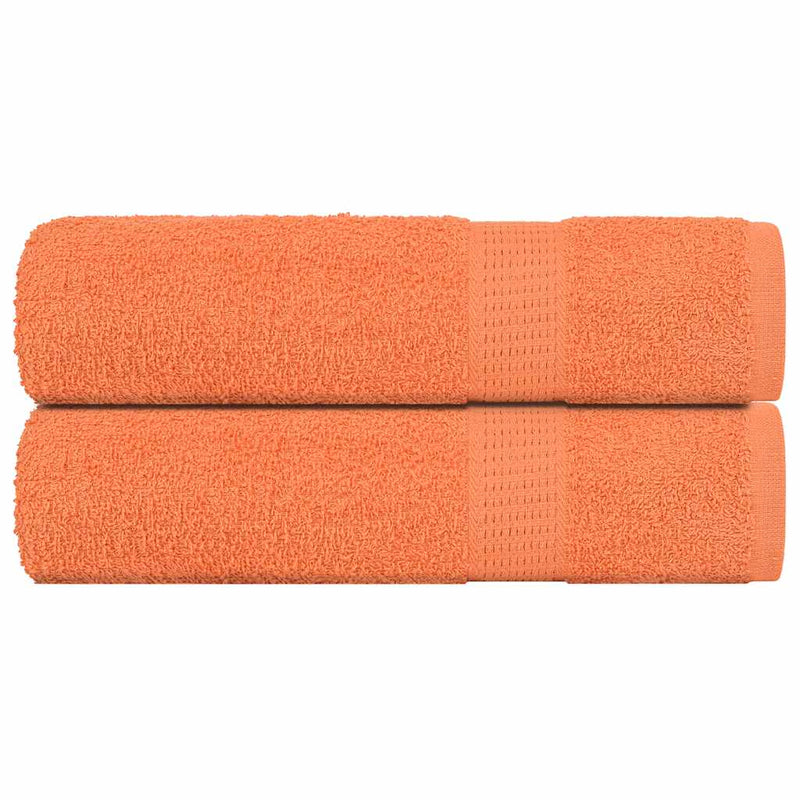Afbeelding laden in galerijviewer, Vidaxl douchehanddoeken 2 st 70x140 cm 360 g m² 100% katoen oranje
