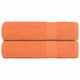 Vidaxl douchehanddoeken 2 st 70x140 cm 360 g m² 100% katoen oranje