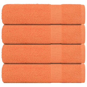 Vidaxl douchehanddoeken 4 st 70x140 cm 360 g m² 100% katoen oranje