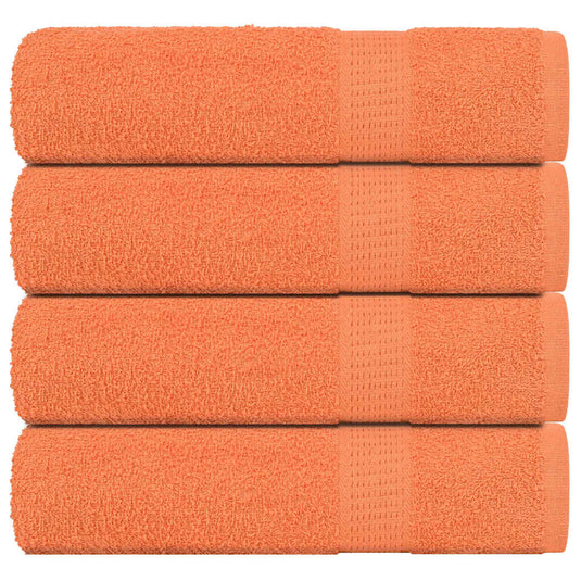 Vidaxl douchehanddoeken 4 st 70x140 cm 360 g m² 100% katoen oranje