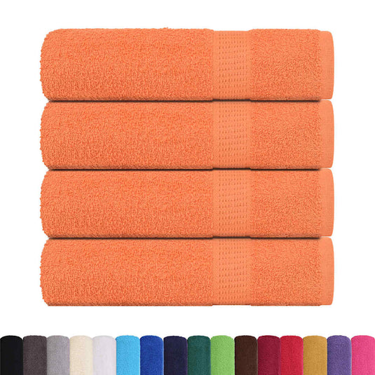 Vidaxl douchehanddoeken 4 st 70x140 cm 360 g m² 100% katoen oranje