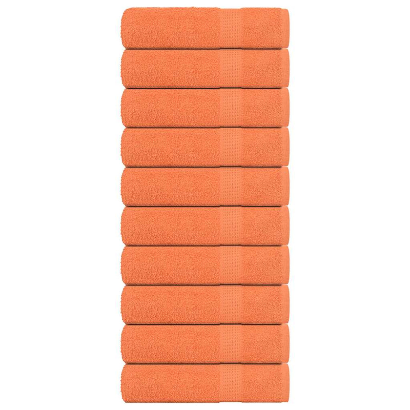 Afbeelding laden in galerijviewer, Vidaxl douchedoeken frogn 10 st 70x140 cm 360 g m² oranje
