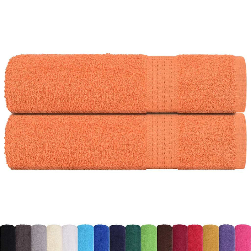 Afbeelding laden in galerijviewer, Vidaxl badhanddoeken 2 st 100x150 cm 360 g m² 100% katoen oranje
