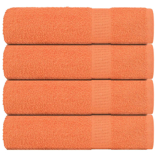 Vidaxl badhanddoeken 4 st 100x150 cm 360 g m² 100% katoen oranje