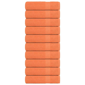 Vidaxl badhanddoeken frogn 10 st 100x150 cm 360 g m² oranje