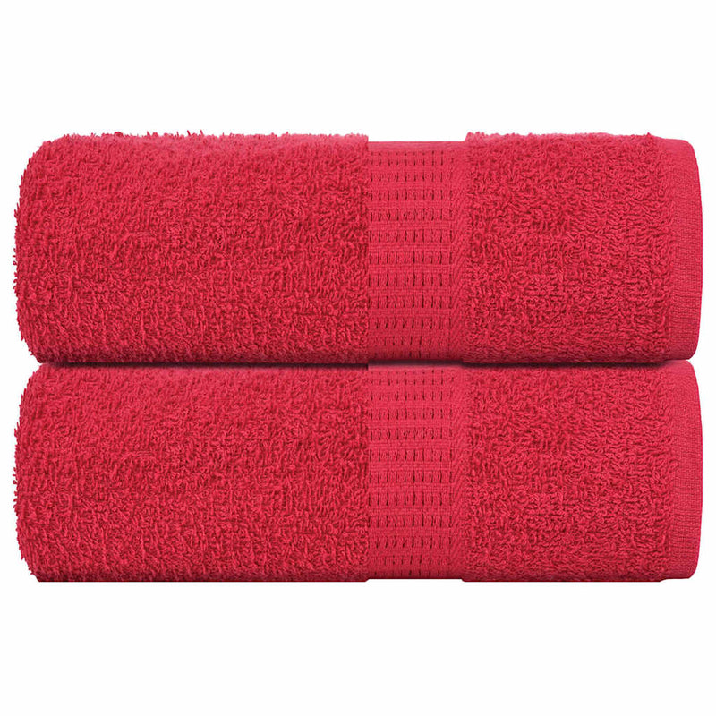Afbeelding laden in galerijviewer, Vidaxl washandjes frogn 2 st 30x30 cm 360 g m² rood
