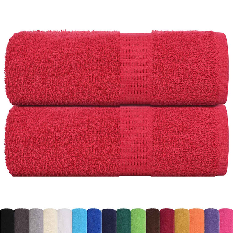 Afbeelding laden in galerijviewer, Vidaxl washandjes frogn 2 st 30x30 cm 360 g m² rood
