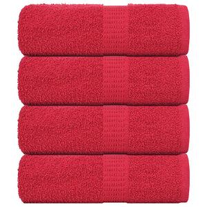 Vidaxl washandjes frogn 4 st 30x30 cm 360 g m² rood
