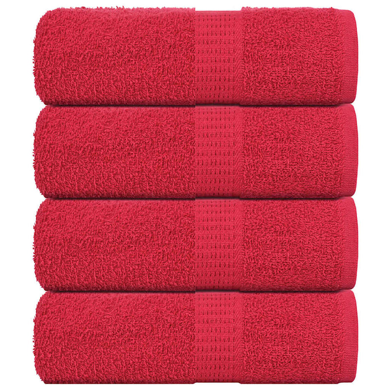 Afbeelding laden in galerijviewer, Vidaxl washandjes frogn 4 st 30x30 cm 360 g m² rood
