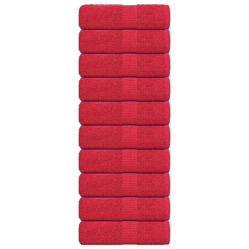 Afbeelding laden in galerijviewer, Vidaxl gastendoekjes frogn 10 st 30x50 cm 360 g m² rood
