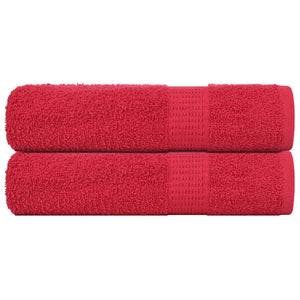 Vidaxl douchehanddoeken frogn 2 st 70x140 cm 360 g m² rood