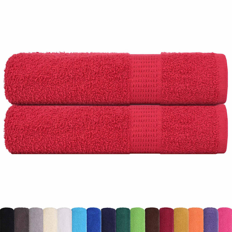 Afbeelding laden in galerijviewer, Vidaxl douchehanddoeken frogn 2 st 70x140 cm 360 g m² rood
