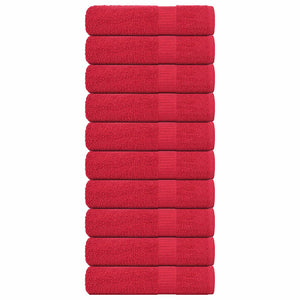 Vidaxl douchehanddoeken frogn 10 st 70x140 cm 360 g m² rood