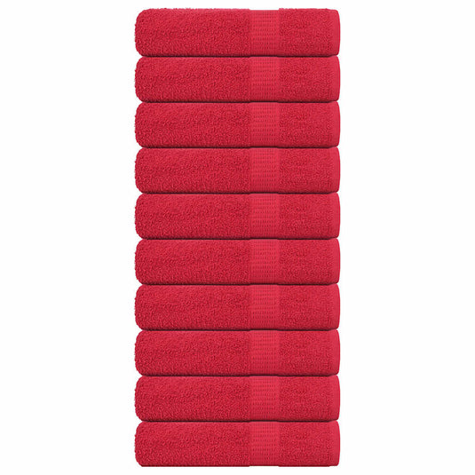 Vidaxl douchehanddoeken frogn 10 st 70x140 cm 360 g m² rood