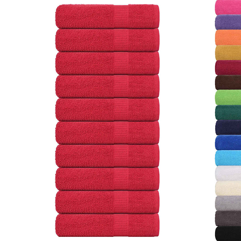 Afbeelding laden in galerijviewer, Vidaxl douchehanddoeken frogn 10 st 70x140 cm 360 g m² rood
