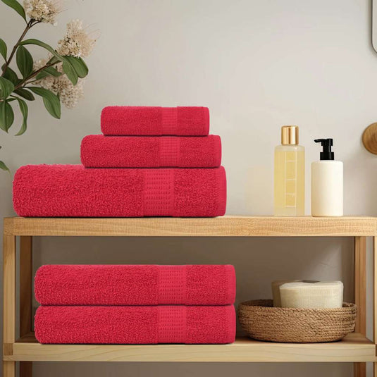 Vidaxl douchehanddoeken frogn 10 st 70x140 cm 360 g m² rood