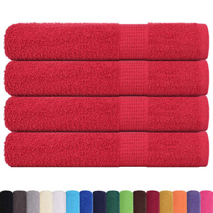 Vidaxl saunahanddoeken frogn 4 st 80x200 cm 360 g m² rood