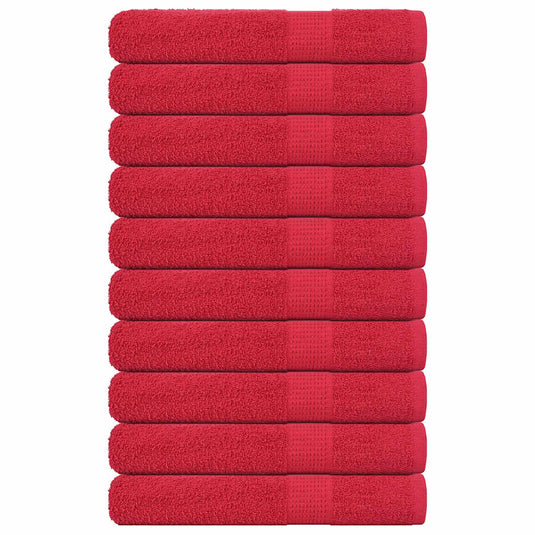 Vidaxl saunahanddoeken frogn 10 st 80x200 cm 360 g m² rood
