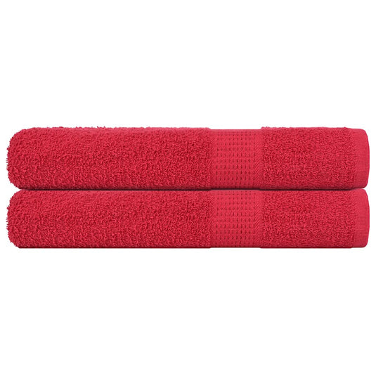 Vidaxl handdoeken frogn 2 st 100x200 cm 360 g m² rood