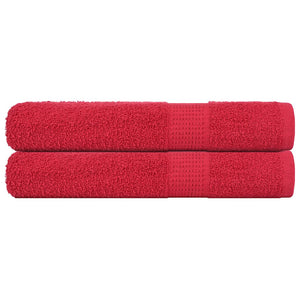Vidaxl handdoeken frogn 2 st 100x200 cm 360 g m² rood