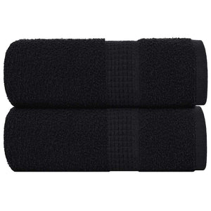 Vidaxl washandjes frogn 2 st 30x30 cm 360 g m² zwart