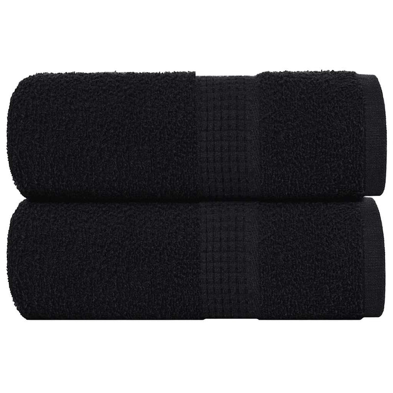 Afbeelding laden in galerijviewer, Vidaxl washandjes frogn 2 st 30x30 cm 360 g m² zwart
