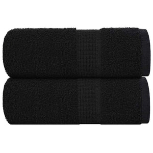 Vidaxl washandjes frogn 2 st 30x30 cm 360 g m² zwart