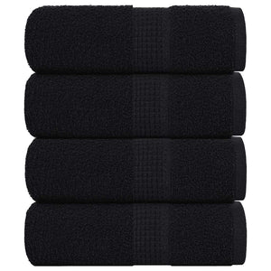 Vidaxl washandjes frogn 4 st 30x30 cm 360 g m² zwart