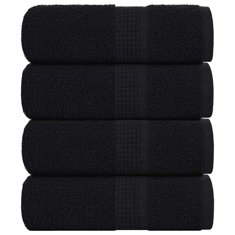 Afbeelding laden in galerijviewer, Vidaxl washandjes frogn 4 st 30x30 cm 360 g m² zwart
