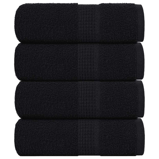 Vidaxl washandjes frogn 4 st 30x30 cm 360 g m² zwart
