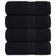 Vidaxl washandjes frogn 4 st 30x30 cm 360 g m² zwart