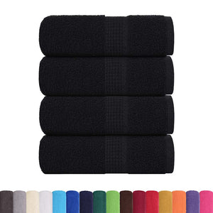 Vidaxl washandjes frogn 4 st 30x30 cm 360 g m² zwart