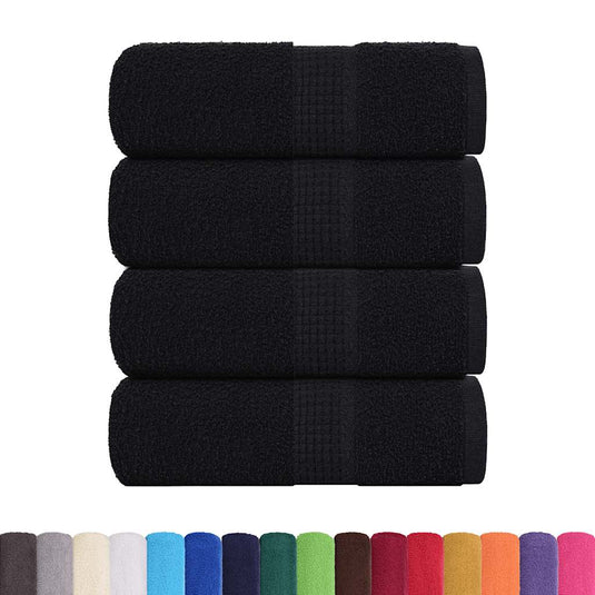 Vidaxl washandjes frogn 4 st 30x30 cm 360 g m² zwart