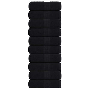 Vidaxl washandjes frogn 10 st 30x30 cm 360 g m² zwart