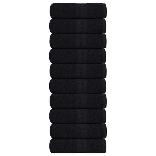 Vidaxl washandjes frogn 10 st 30x30 cm 360 g m² zwart