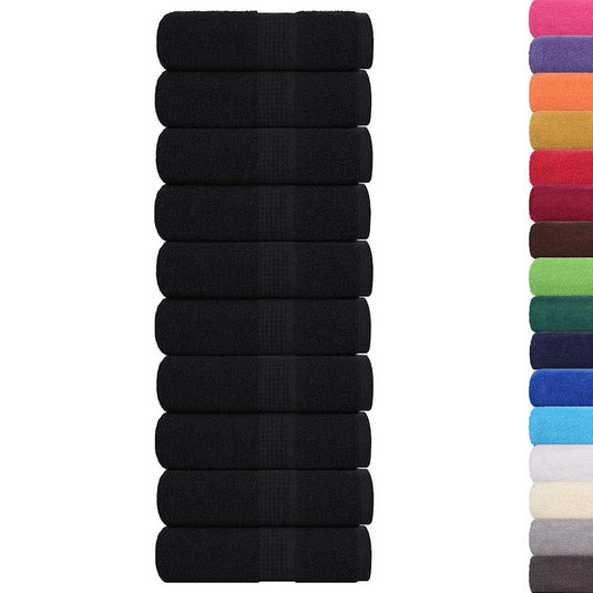 Vidaxl washandjes frogn 10 st 30x30 cm 360 g m² zwart