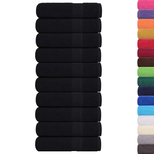 Vidaxl handdoeken frogn 10 st 50x100 cm 360 g m² zwart