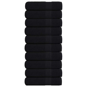 Vidaxl douchehanddoeken frogn 10 st 70x140 cm 360 g m² zwart