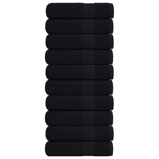 Vidaxl douchehanddoeken frogn 10 st 70x140 cm 360 g m² zwart