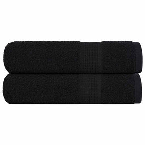 Vidaxl badhanddoeken frogn 2 st 100x150 cm 360 g m² zwart
