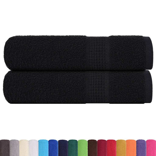 Vidaxl badhanddoeken frogn 2 st 100x150 cm 360 g m² zwart