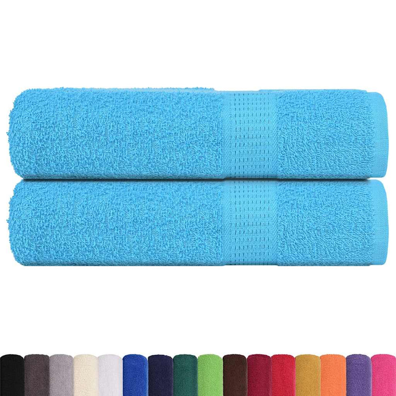 Afbeelding laden in galerijviewer, Vidaxl handdoeken frogn 2 st 50x100 cm 360 g m² turquoise
