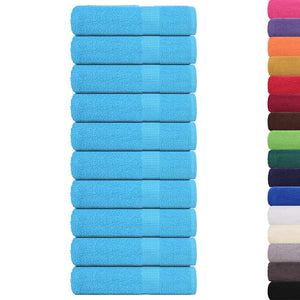 Vidaxl handdoeken frogn 10 st 50x100 cm 360 g m² turquoise