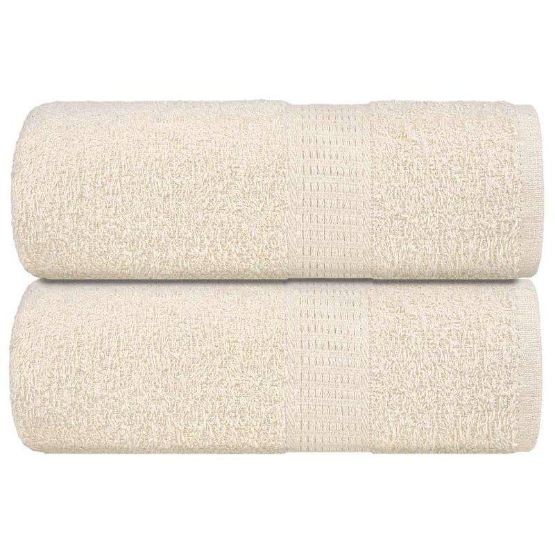 Afbeelding laden in galerijviewer, Vidaxl washandjes frogn 2 st 30x30 cm 360 g m² crème

